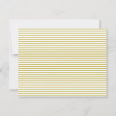 Minimalist Script Yellow Stripe Personalized Name ノートカード (裏面)