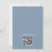 Minimalist Sea Shells Beach Budget QR Code Wedding 招待状 (裏面)