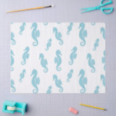 Minimalist Seahorse Ocean Seamless Pattern (1) 薄葉紙 (クラフト)