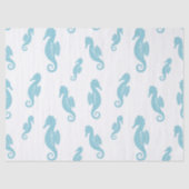 Minimalist Seahorse Ocean Seamless Pattern (1) 薄葉紙 (正面)