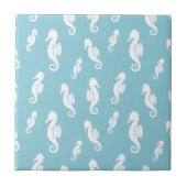 Minimalist Seahorse Ocean Seamless Pattern (2) タイル (正面)