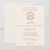 Minimalist Seashell Bridal Shower Invitation 招待状 (正面/裏面)