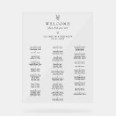Minimalist Seating Chart Wedding Alphabetical アクリルサイン (正面)
