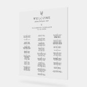 Minimalist Seating Chart Wedding Alphabetical アクリルサイン (傾斜)