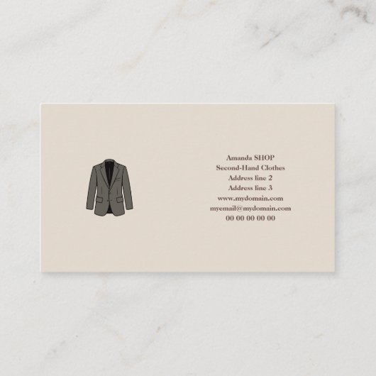 Minimalist Second-Hand Clothes Shop  名刺 (裏面)