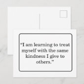 Minimalist Self‑Love Affirmation Postcard  ポストカード (正面/裏面)