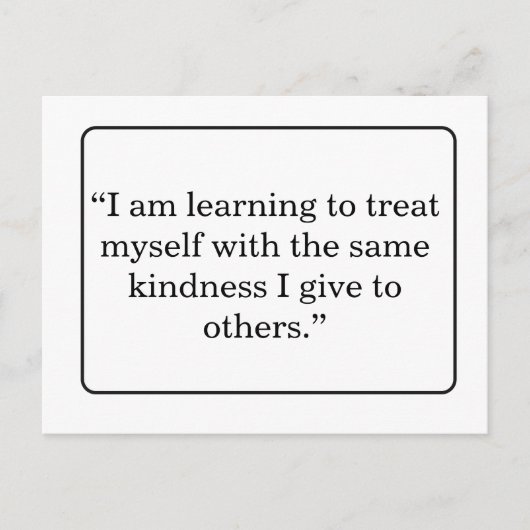 Minimalist Self‑Love Affirmation Postcard  ポストカード (正面)