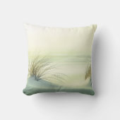 Minimalist Serene White Sand Dunes Beach クッション (正面)