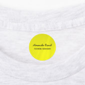 Minimalist shadow yellow custom employee ラベル (貼付)