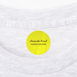 Minimalist shadow yellow custom employee ラベル