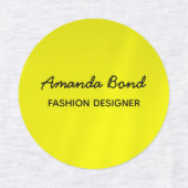 Minimalist shadow yellow custom employee ラベル (デザイン2)