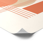 Minimalist Shapes on Soft Cream Background ポスター (角)