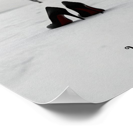 Minimalist Shoes and Distant Figure ポスター (角)