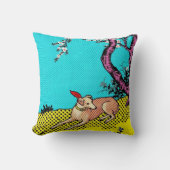 Minimalist Sighthound Silhouette Dog Graphic クッション (正面)