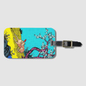 Minimalist Sighthound Silhouette Dog Graphic ラゲッジタグ (正面横)