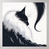 Minimalist Silent Cat ポスター (正面)