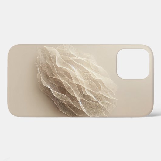 Minimalist Silk Wave Abstract Phone Case Ethereal Case-Mate iPhoneケース (裏面 (横))