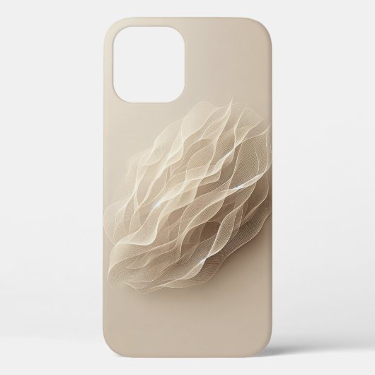 Minimalist Silk Wave Abstract Phone Case Ethereal Case-Mate iPhoneケース (裏面)