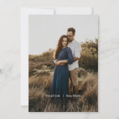 Minimalist Simple Beige Wedding 招待状 (裏面)