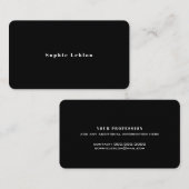 Minimalist Simple Black and White コーリングカード (正面/裏面)