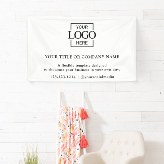 Minimalist Simple Business Logo Professional 横断幕 (インサイチュ)