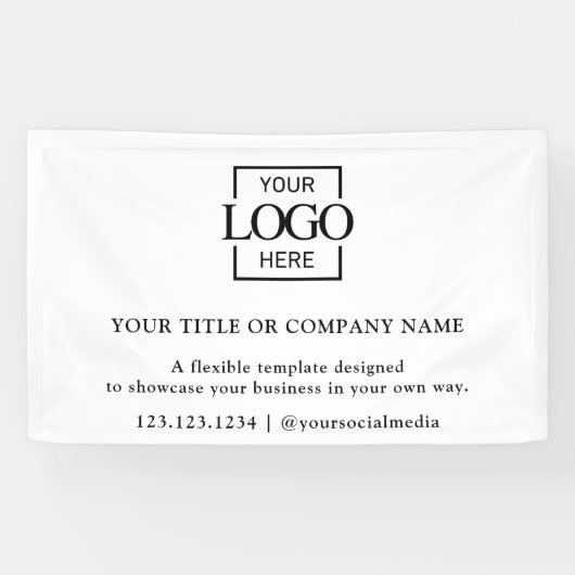 Minimalist Simple Business Logo Professional 横断幕 (横)