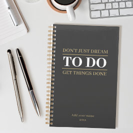 Minimalist Simple Charcoal Gray To Do プランナー手帳