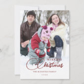 Minimalist Simple Christmas 2 Multi Photos シーズンカード (正面)