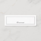 Minimalist Simple Classic White Elegant コーリングカード (裏面)