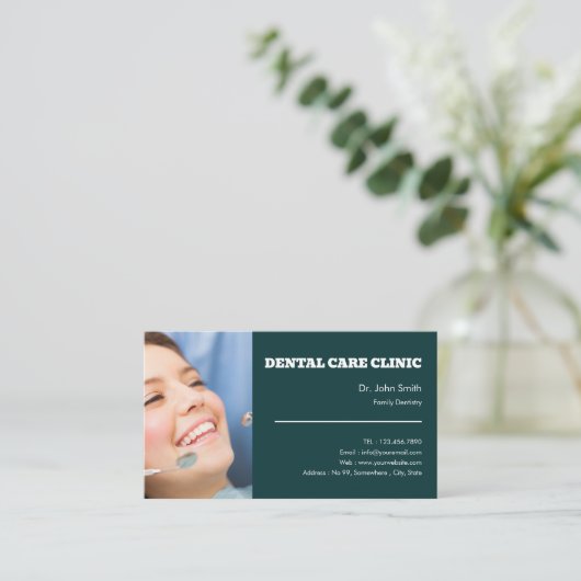 Minimalist Simple  Clean Dentist Appointment  名刺 (スタンド正面)
