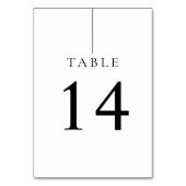 Minimalist Simple Clean Line Modern Wedding テーブルナンバー (裏面)