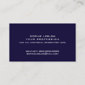 Minimalist Simple Dark-Blue Professional コーリングカード (正面)