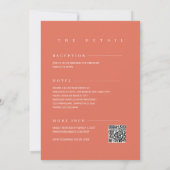 Minimalist Simple Elegant QR Code Wedding 招待状 (裏面)