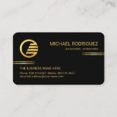 Minimalist Simple Gold Lines CEO  名刺 (正面)