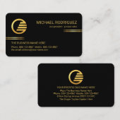 Minimalist Simple Gold Lines CEO  名刺 (正面/裏面)