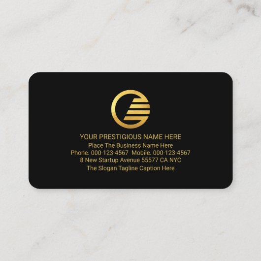 Minimalist Simple Gold Lines CEO 名刺 (裏面)