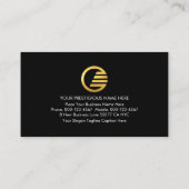 Minimalist Simple Gold Lines Manager CEO 名刺 (裏面)