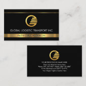 Minimalist Simple Gold Lines Manager CEO 名刺 (正面/裏面)