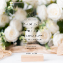 Minimalist Simple Hand Drawn Rings Wedding