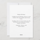 Minimalist Simple Happy holidays photo シーズンカード (裏面)