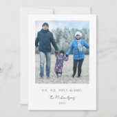 Minimalist Simple Photo Family Christmas シーズンカード (正面)