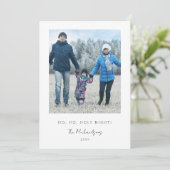 Minimalist Simple Photo Family Christmas シーズンカード (スタンド正面)