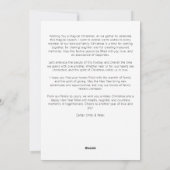 Minimalist Simple Photo Family Christmas シーズンカード (裏面)