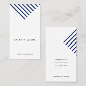 Minimalist simple professional nautical blue lines 名刺 (正面/裏面)