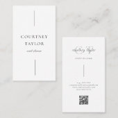 Minimalist simple professional with QR code 名刺 (正面/裏面)
