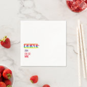 Minimalist simple rainbow graduate  スタンダードカクテルナプキン (インサイチュ)