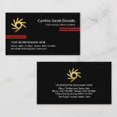 Minimalist Simple Red Lines CEO Founder 名刺 (正面/裏面)