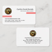 Minimalist Simple Red Lines CEO Founder 名刺 (正面/裏面)