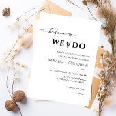 Minimalist Simple Rehearsal Dinner Invitation 招待状