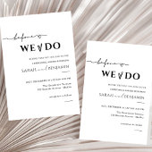 Minimalist Simple Rehearsal Dinner Invitation 招待状